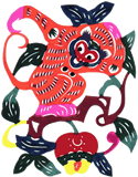 Paper-cut Chinese zodiac - monkey