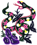 Paper-cut Chinese zodiac – snake