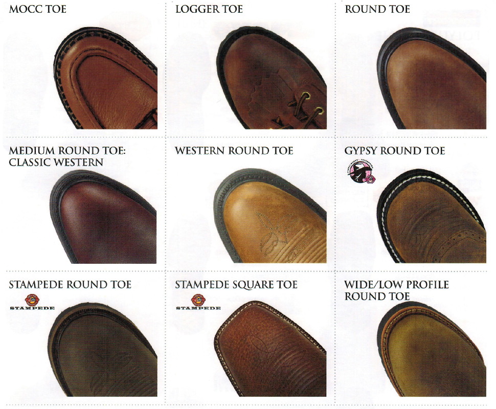 different types of cowboy boot toes